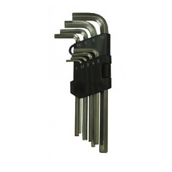Набор ключей инбус BIBER 1,5-10мм (9шт) Cr-V кор