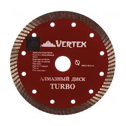 Диск алм VERTEXTOOLS турбо 180x22мм