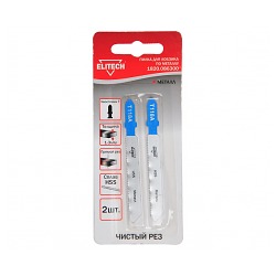 Пилки д/лобзика ELITECH 1820.086300 T118A 2х55 м